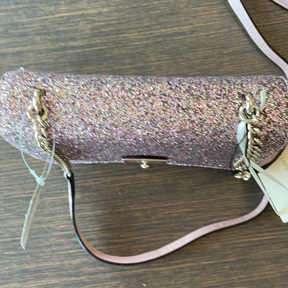 KATE SPADE SUNSET LANE CROSSBODY BAG Rosegold Glitter New with Tags Gift Idea - Picture 8 of 16